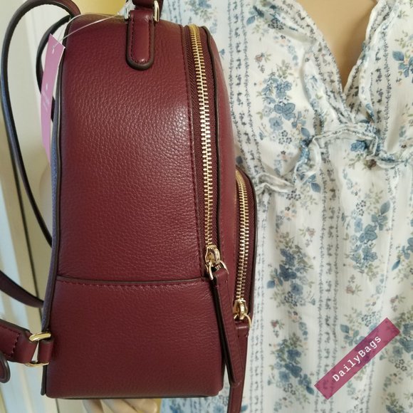 KATE SPADE MEDIUM JACKSON BACKPACK CHERRYWOOD RED - Picture 11 of 13